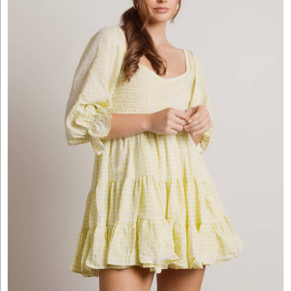 shop tobi puff sleeve dress